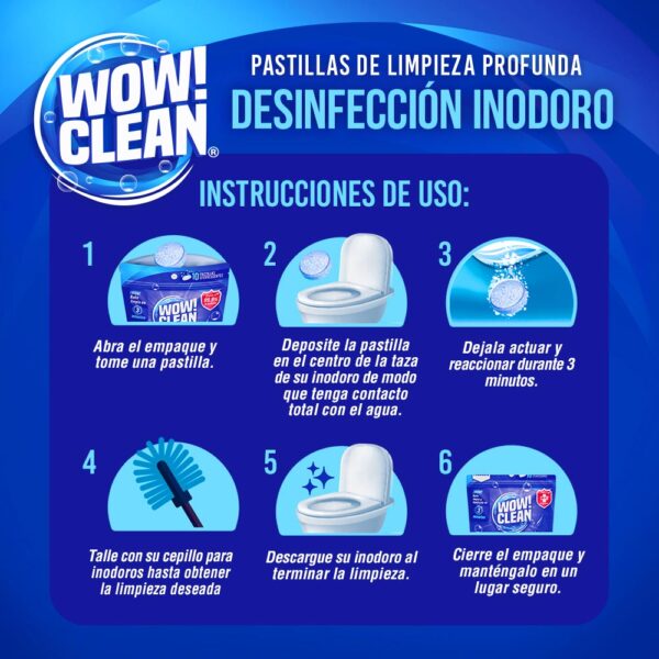 Pastillas de limpieza profunda para desinfección de inodoro